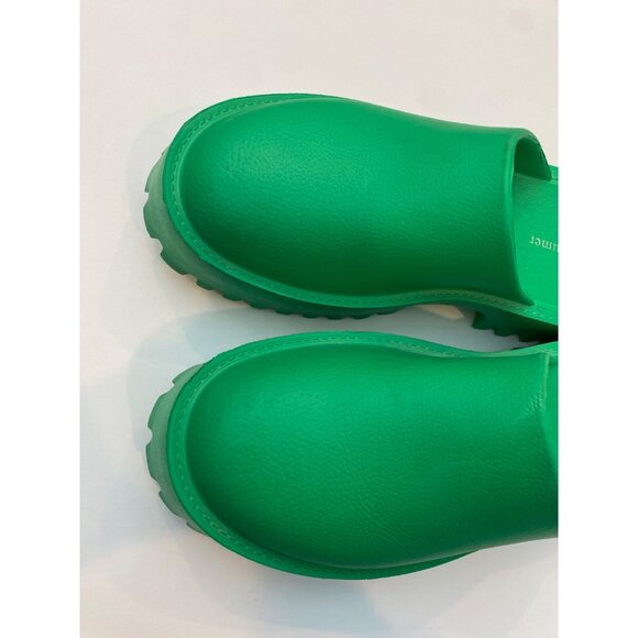 Lili & Oumer Platform Lug Sole Clog Mules Green Slip On Shoes Women's Size 10 - Picture 8 of 11